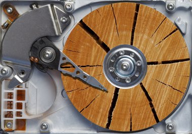 Very old hard disk clipart