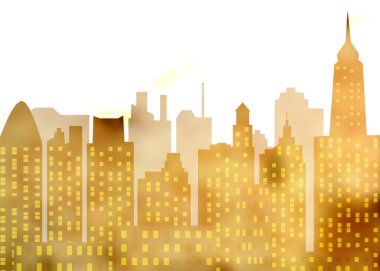 Modern town - skyscrapers clipart