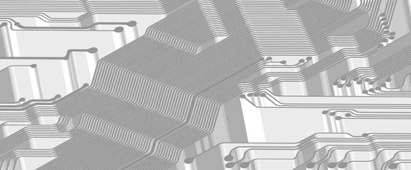 Circuito impresso - banner - 3D — Fotografia de Stock