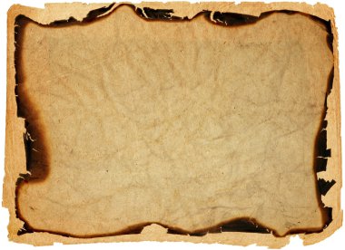 Antique paper with burned edges clipart