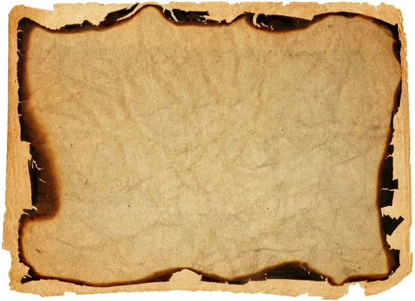 Antique paper with burned edges — Stock Photo, Image