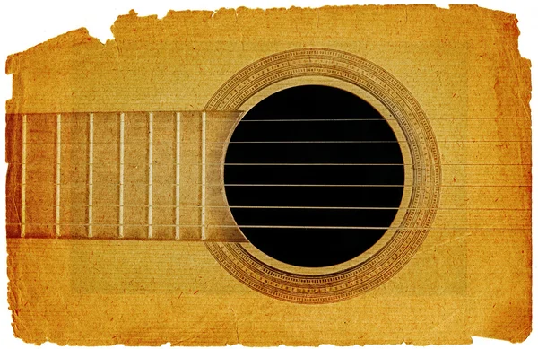 Achtergrond met gitaar in grunge stijl — Stockfoto