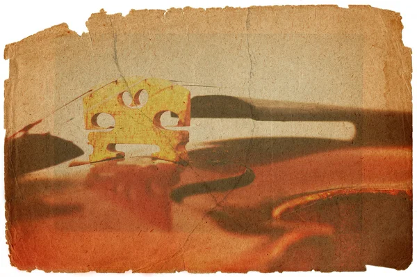 Fiddle ponte em estilo grunge — Fotografia de Stock