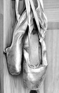 Old ballet shoes clipart