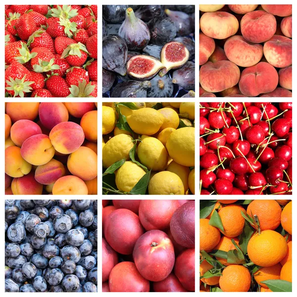 Fruit collage — Stockfoto