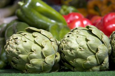 Artichokes and peppers clipart