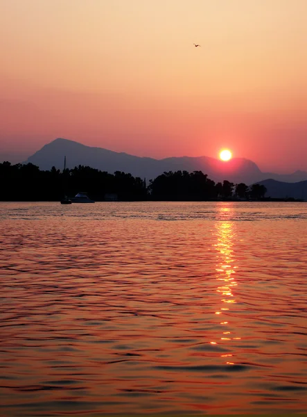 stock image Poros sunset