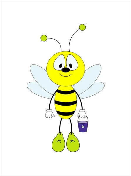 Веселая пчела — стоковый вектор