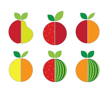 Vector illustration of fruits clipart