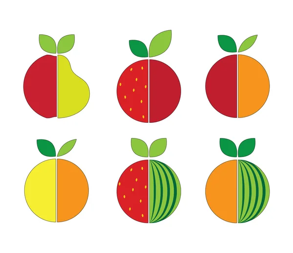 Vectorillustratie van vruchten — Stockvector