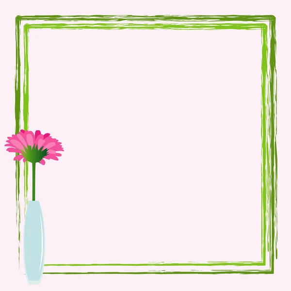 Fleur vectorielle dans le cadre — Image vectorielle