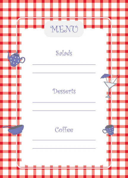 Illustration vectorielle du menu — Image vectorielle