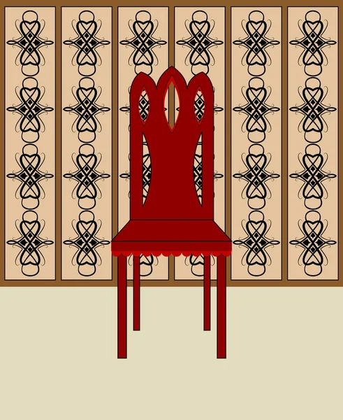 Cadeira de madeira — Vetor de Stock