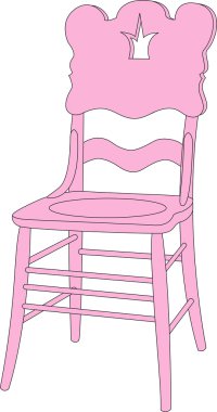 vektör çizim pembe sandalye