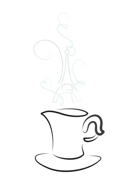 Vector cup with steam — Stock Vector
