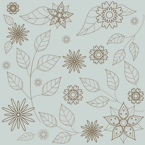 Patrón de fondo floral sin costuras — Archivo Imágenes Vectoriales