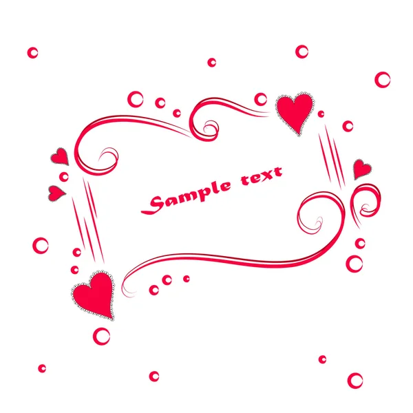 Vector card with hearts — Stock Vector