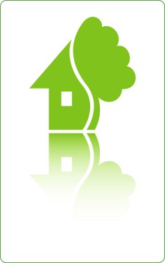 House with tree. Vector clipart