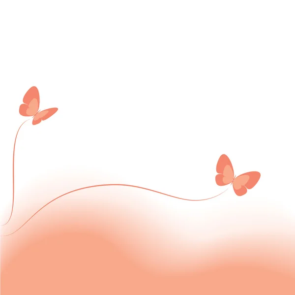 矢量粉红色背景与蝴蝶 — 图库矢量图片