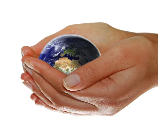 Earth in your hands — Stock Photo, Image