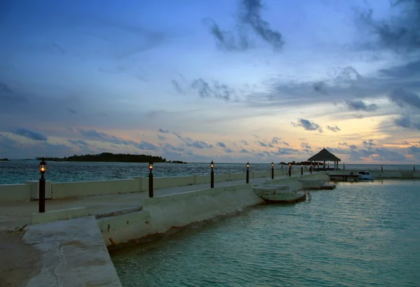 Pôr do sol das Maldivas — Fotografia de Stock