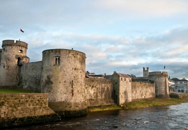 King John's castle and river clipart