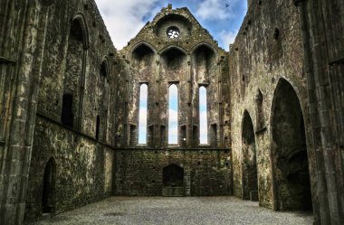 Rock of Cashel - ruins interior clipart