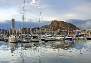 Yacht bay of Alicante clipart