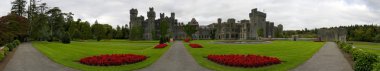 Ashford castle panoramic view clipart