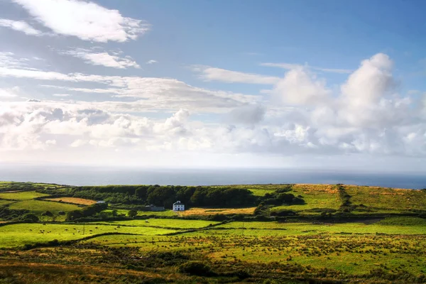 Osamělý dům na irské pobřeží — Stock fotografie