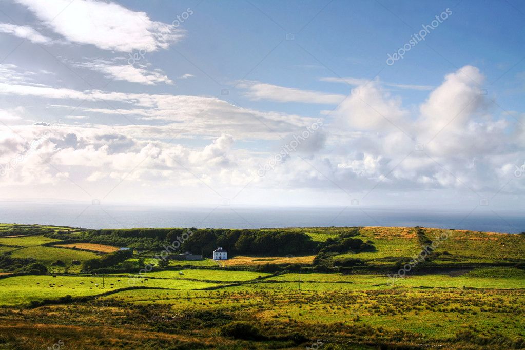 Lonely house on irish coast