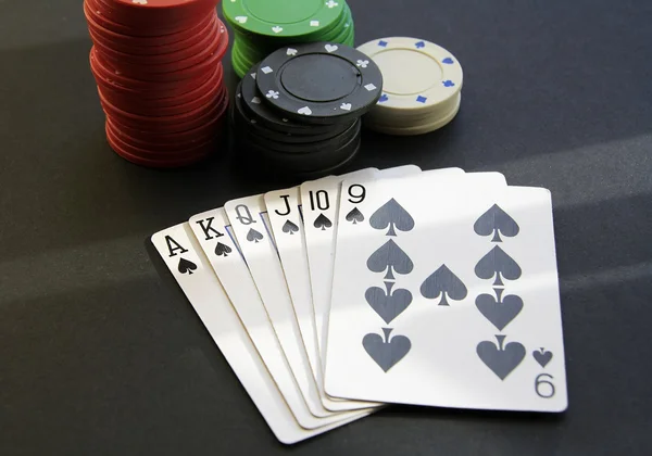Poker nero — Foto Stock