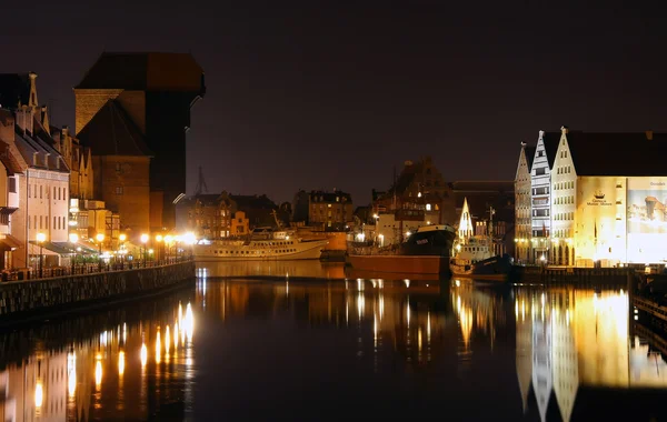 Gdansk at night — Stock Photo, Image