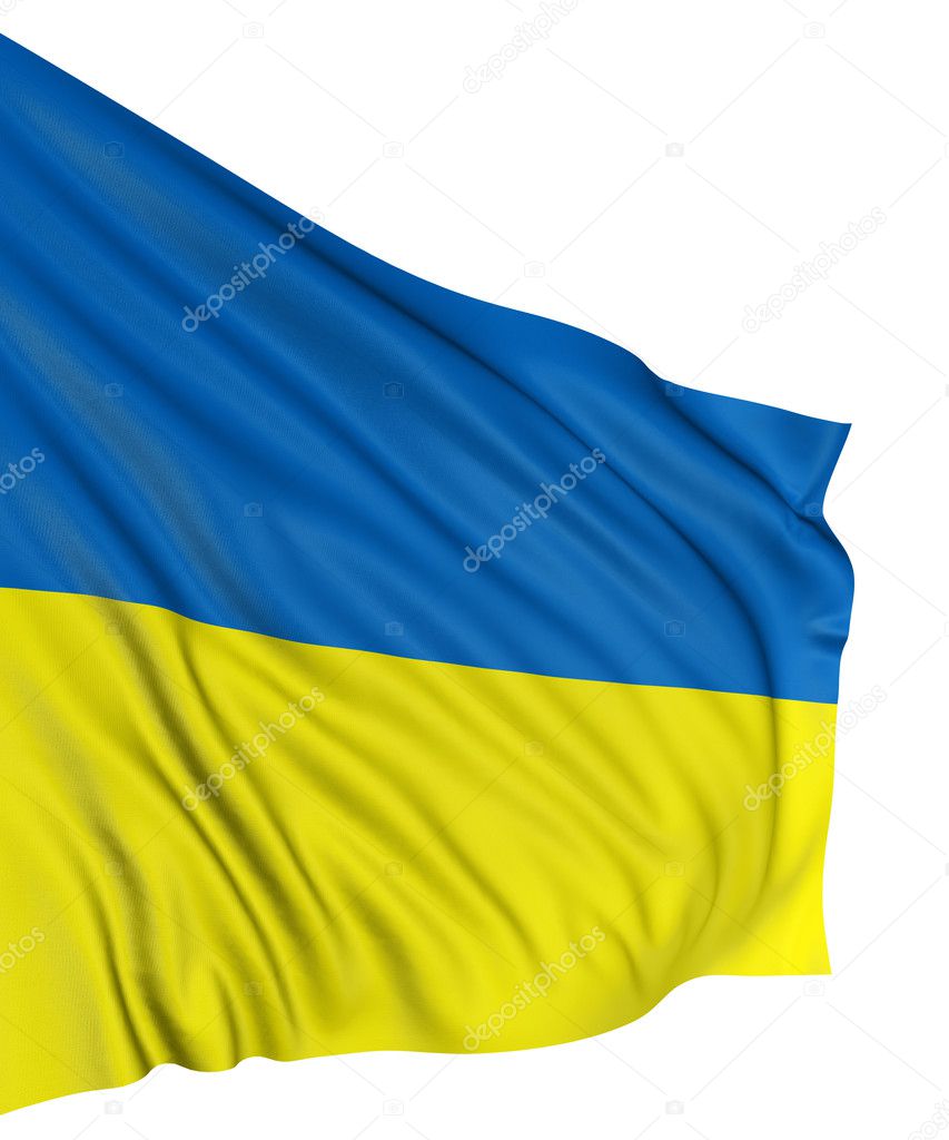 3d ukrainian flag 图库照片 08АлександрГорбен