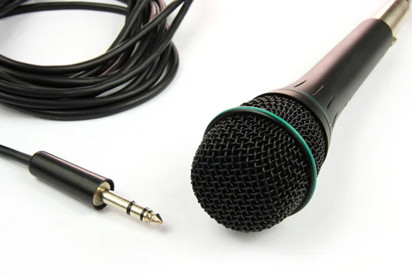 Stock image Microphone and cable