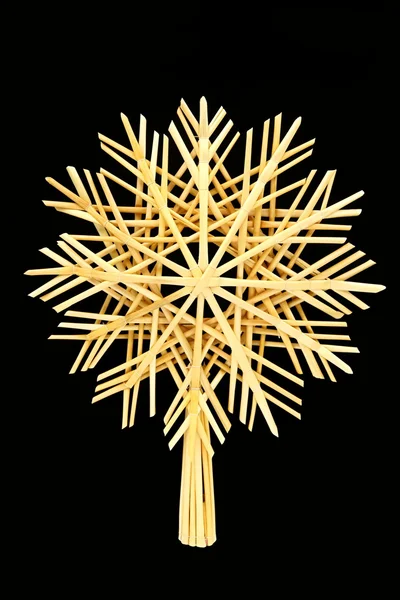わらのクリスマスの星 — ストック写真