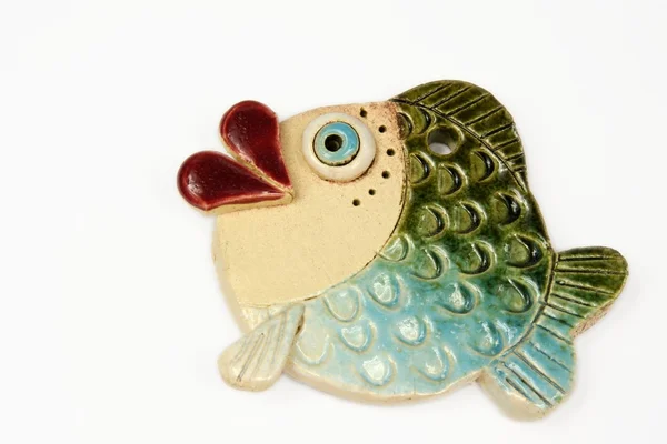 陶瓷圣诞鲤鱼 — 图库照片