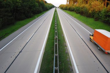 Cars on highway D1 in the Czech Republic clipart