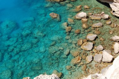 taş içinde İyon Denizi, lefkada, Yunanistan