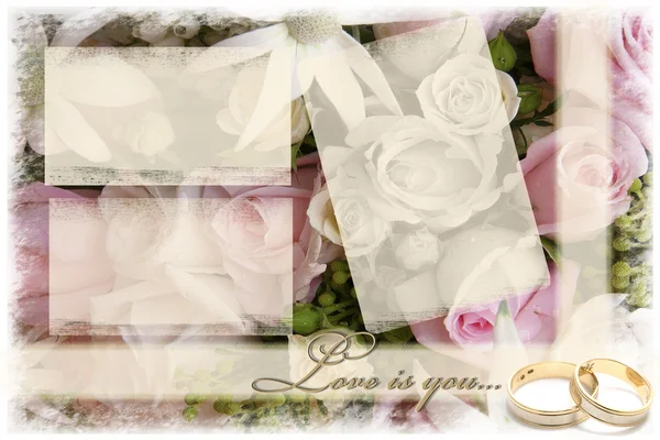 Decoratieve bruiloft frame — Stockfoto
