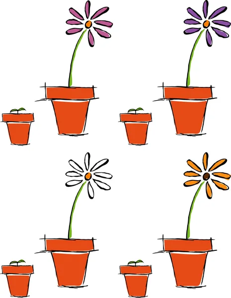 Stock vector Growth of a Flower