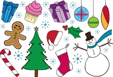 Christmas Doodles Series clipart