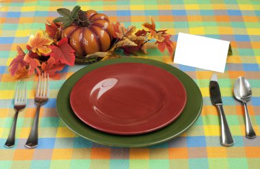 Harvest Place Setting clipart