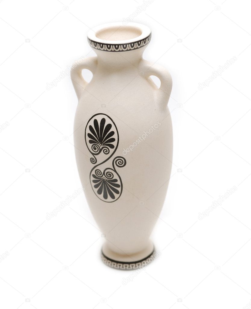 Ancient vaze on white background