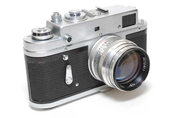 Alte Kamera isoliert auf weißem Hintergrund — Stockfoto