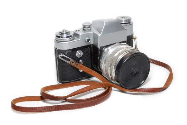 Beyaz arkaplanda izole edilmiş eski kamera — Stok fotoğraf