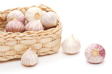 Garlic in the basket clipart