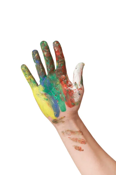 Bemalte Hand — Stockfoto