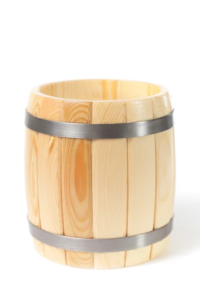 Geopende houten vat — Stockfoto