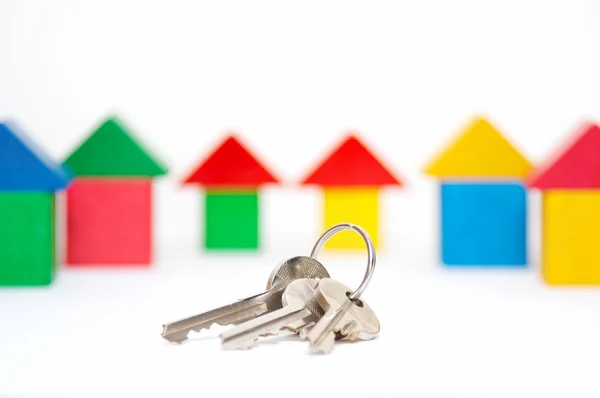 Stock image Keys on the houses background